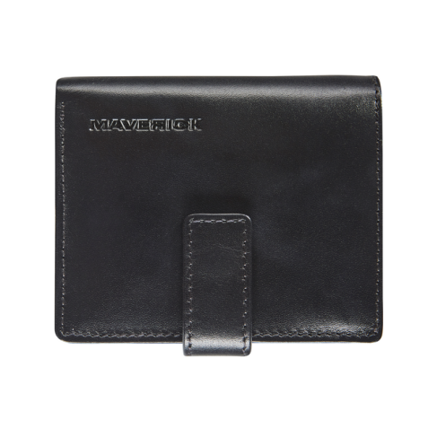 Kaarthouder Maverick All Black compact RFID leer zwart