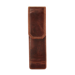 Etui stylos Maverick The Original pour 2 stylos cuir marron