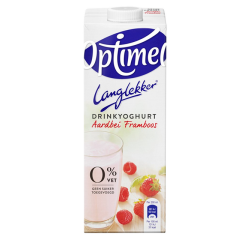 Yaourt à boire Optimel LekkerLang fraise framboise 1 litre