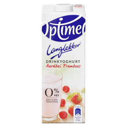 Yaourt à boire Optimel LekkerLang fraise framboise 1 litre