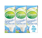 Lait Campina LangLekker demi-écrèmé 20cl 6 pièces