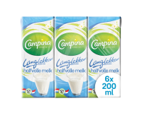 Lait Campina LangLekker demi-écrèmé 20cl 6 pièces