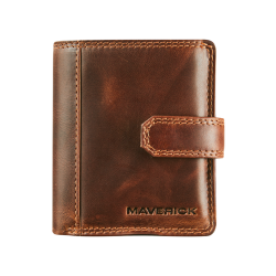 Porte-cartes Maverick The Original Compact RFID cuir marron