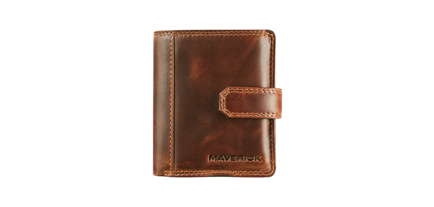 Porte-cartes Maverick The Original Compact RFID cuir marron