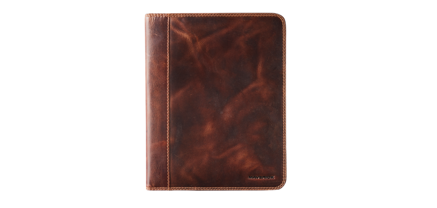 Schrijfmap Maverick The Original A5 inclusief schrijfblok leer bruin