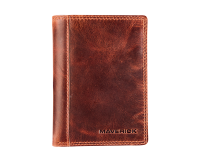 Portefeuille Maverick The original avec compartiment monnaie RFD cuir marron
