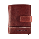 Porte-cartes Maverick Rough Gear compact RFID cuir marron