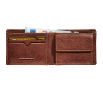 Portemonee Maverick Rough Gear compact kleingeldvak RFID leer bruin