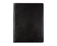 Conférencier Maverick All Black A4 zippé avec bloc-notes cuir noir