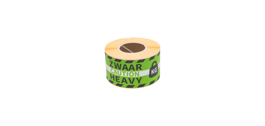 Warning label Rillprint Heavy 46x125mm green 250 pieces