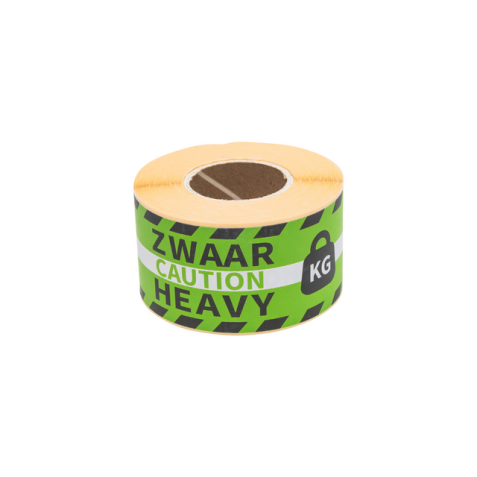 Waarschuwingsetiket Rillprint heavy 46x125mm groen 250 stuks