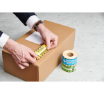 Waarschuwingsetiket Rillprint documents enclosed 46x125mm blauw 250 stuks