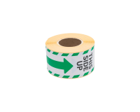 Waarschuwingsetiket Rillprint 46x125mm this side up wit groen 250 stuks
