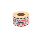 Waarschuwingsetiket Rillprint do not fold 46x125mm wit 250 stuks