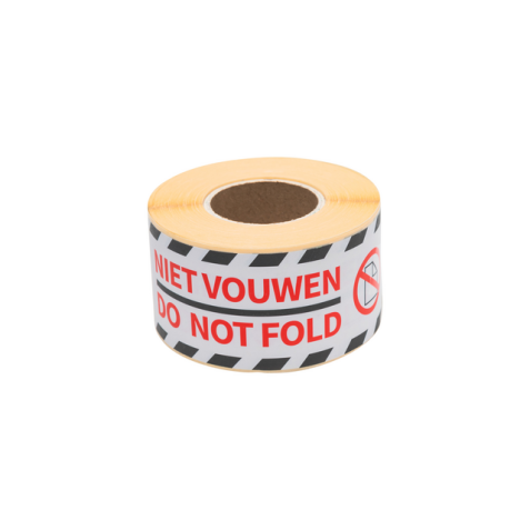 Etiquette d'avertissement Rillprint Do not fold 46x125mm blanc