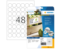 Etiquette HERMA Power 10915 ronde 30mm blanc 1200 pièces