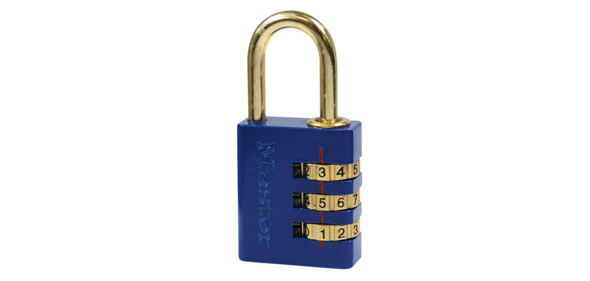 Combination brass padlock Master Lock - width 30mm