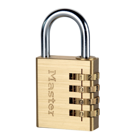 Combination brass padlock by Master Lock - 40 mm width