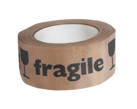 Waarschuwingstape IEZZY 50mmx50m 80% gerecycled papier bruin zwart