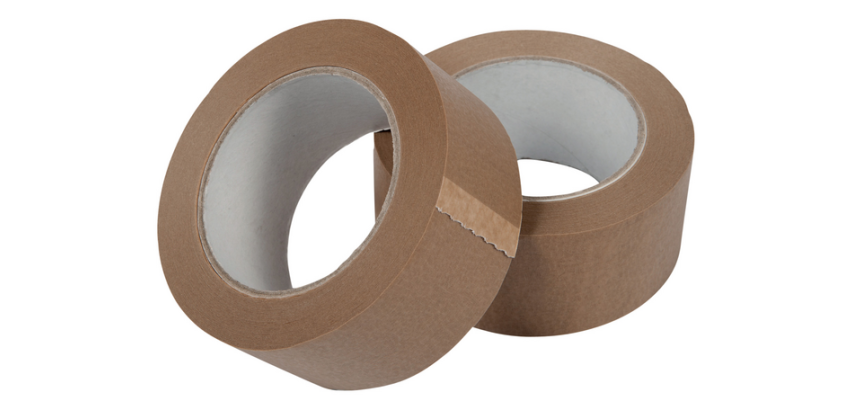 IEZZY Verpackungsband Papier 50mmx50m 80% Recyclingpapier Braun
