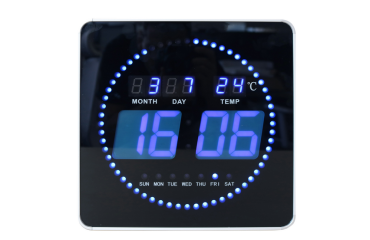 Pendule murale Unilux Flo LED 28x28cm noir