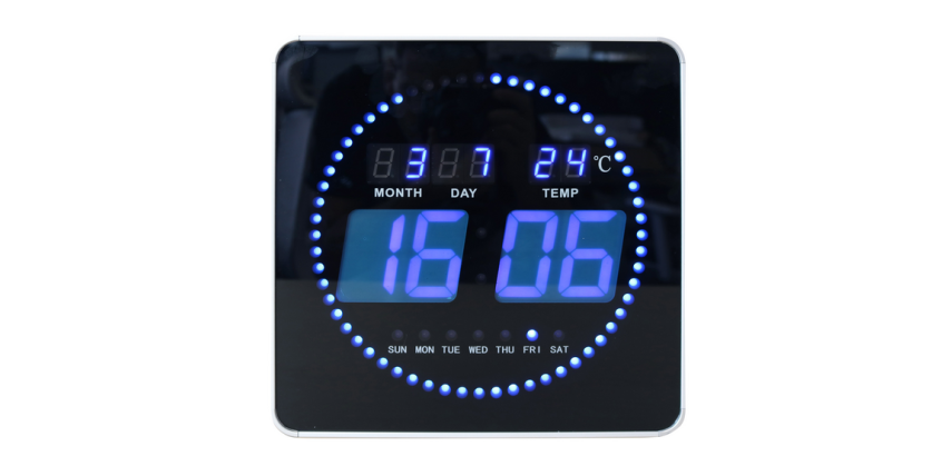 Unilux Flo LED Wall Clock 28x28cm black