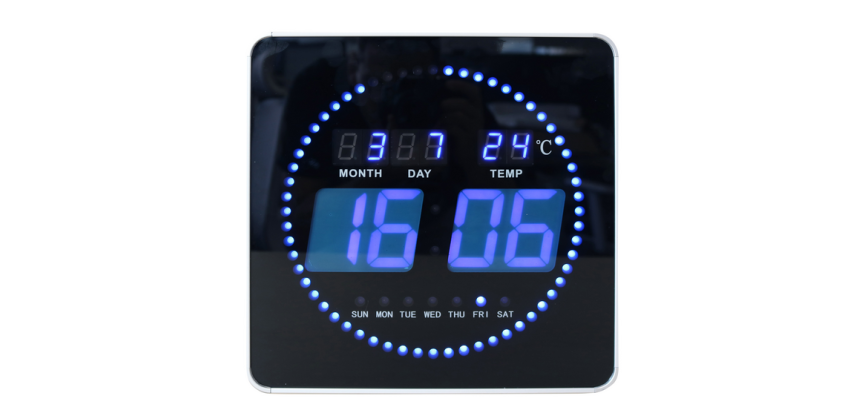 Unilux Flo LED Wall Clock 28x28cm black