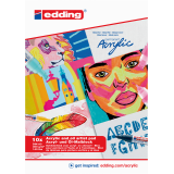 Olie- en Acrylblok edding 30010 A3 10 vel 300 gram wit