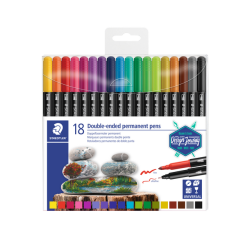 Feutre Staedtler Design journey permanent double pointe 18 couleurs