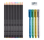 Crayon de couleur Staedtler Design Journey Black and White 17 pièces