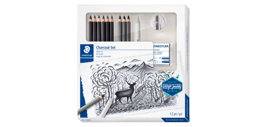 Staedtler Design Journey Charcoal Set 12 Pieces