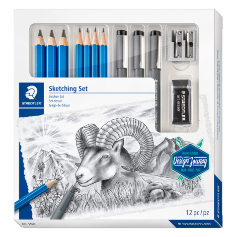 Crayon Staedtler Design Journey set croquis 12 pièces