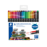 Staedtler Design Journey Permanent Doppelspitze Filzstift, 36 Farben sortiert