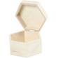 Boîte hexagonale Creotime 12x7cm bois