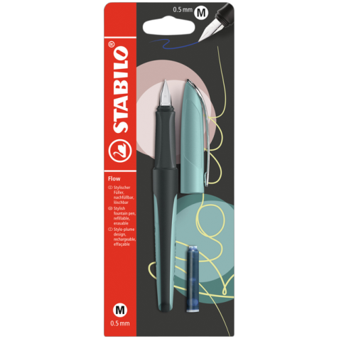 Stylo plume STABILO Flow pastel turquoise