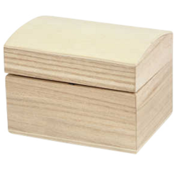Coffret trésor Creotime 8x6x4,5cm bois
