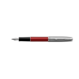 Stylo plume Parker Sonnet Sand Blasted Metal & Red Lacquer Medium