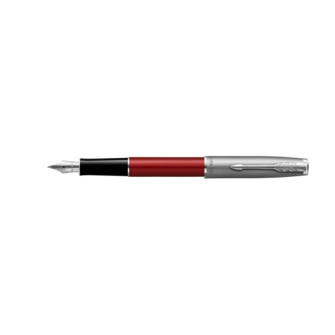 Vulpen Parker Sonnet Sand Blasted Metal & Red Lacquer M