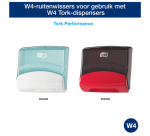 Reinigingsdoek Tork W4 Premium gevouwen 1-laags 4x75 vel wit 473179