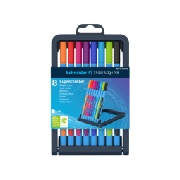 Stylo bille Schneider Slider Edge XB assorti étui 8 pièces