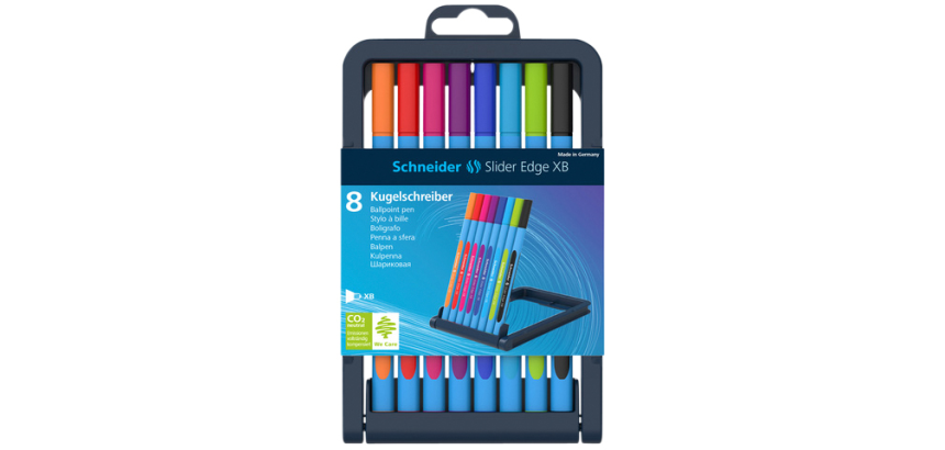 Schneider Slider Edge Extra Large ballpoint pen assorted set of 8 pieces