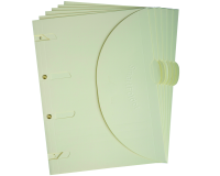 Chemise perforée Smartfolder A4 beige 6 pièces