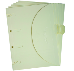Chemise perforée Smartfolder A4 beige 6 pièces