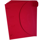 Chemise perforée Smartfolder A4 rouge 6 pièces