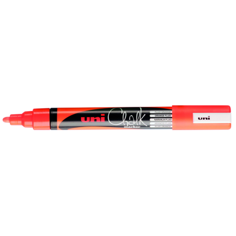 Krijtstift Uni-ball chalk rond 1.8-2.5mm fluor oranje