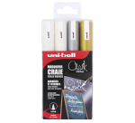 Uni-ball Chalk round tip marker 1.8-2.5mm assorted set of 4 pieces