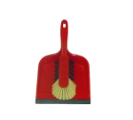 Pelle  à poussière et balayette Cleaninq plastique avec bande caoutchouc