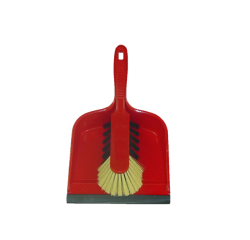 Stoffer en blik Cleaninq kunststof met rubberen lip