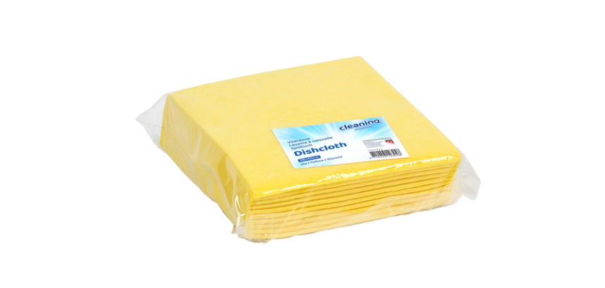 Non-woven Cleaninq cleaning cloth 38x40cm yellow 10 pieces
