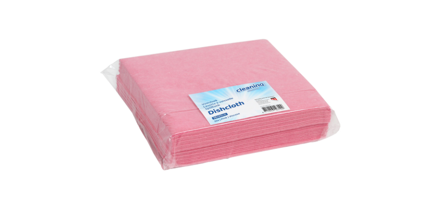 Chiffon de nettoyage Cleaninq viscose 38x40cm rose 10 pièces